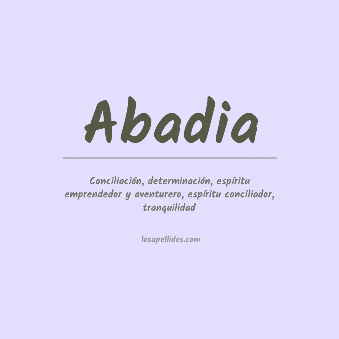Apellido Abadia