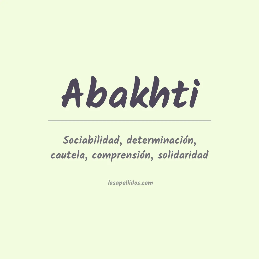 Apellido Abakhti