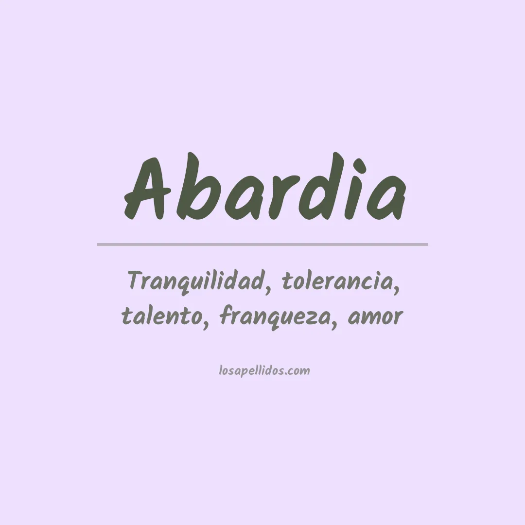 Apellido Abardia
