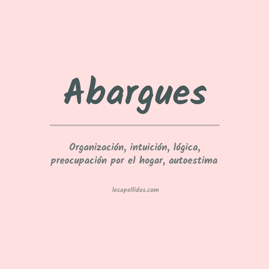 Significado del Apellido Abargues
