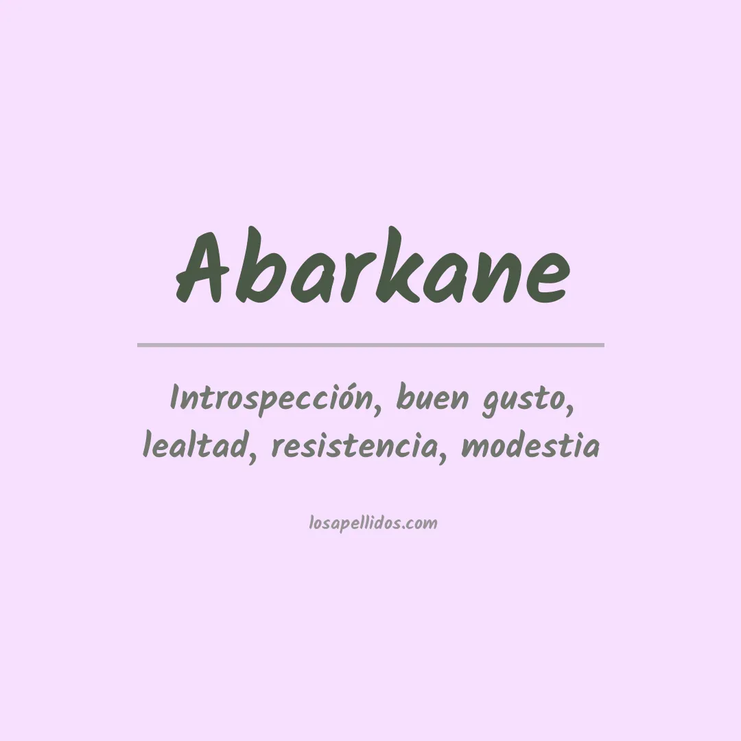Apellido Abarkane