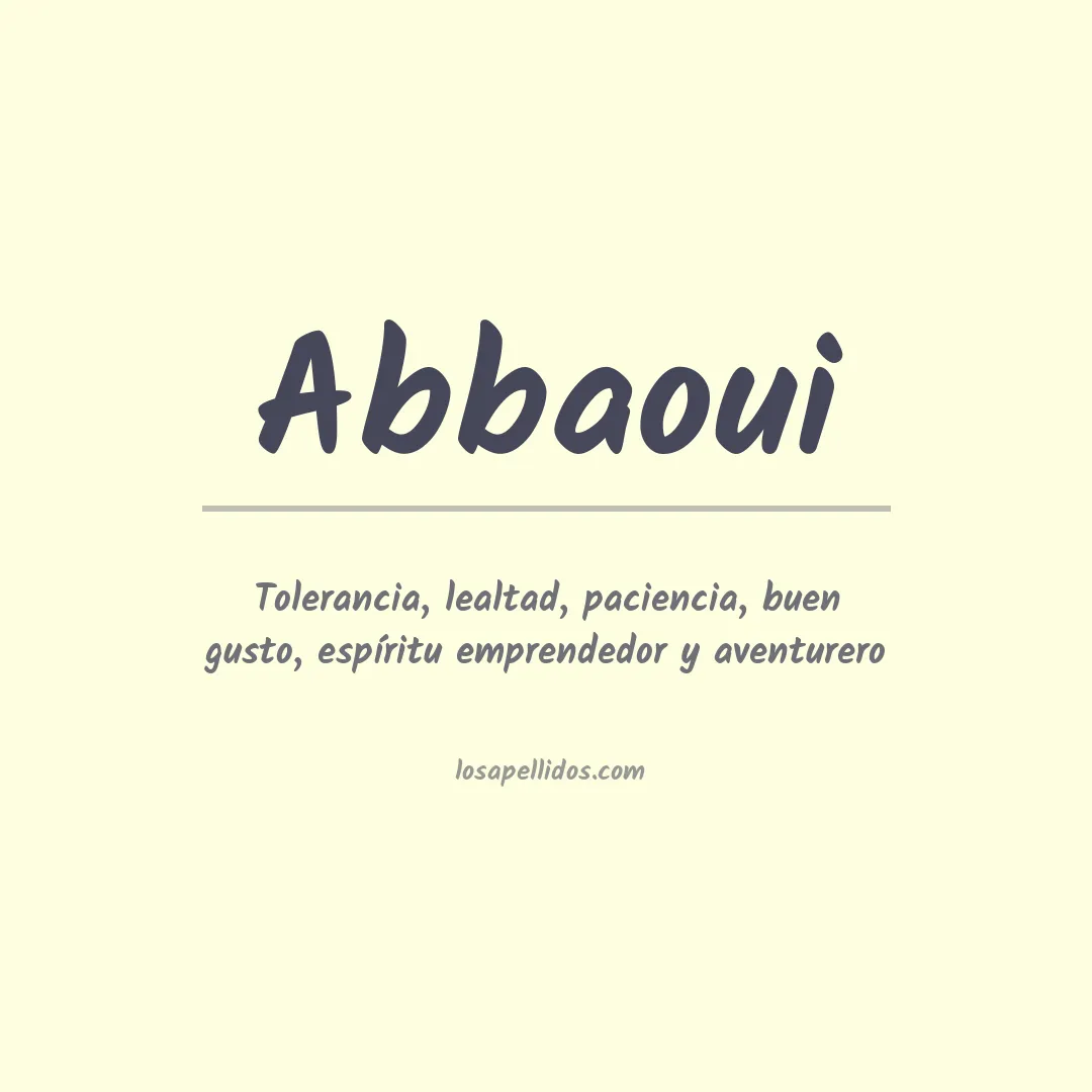 Apellido Abbaoui