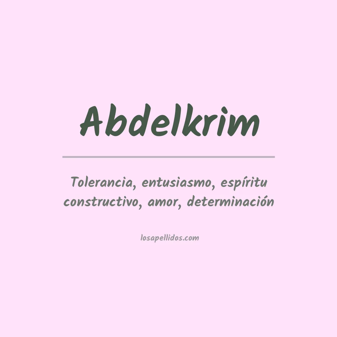 Apellido Abdelkrim