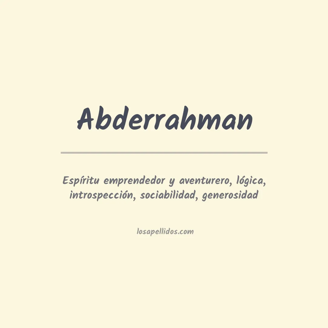 Apellido Abderrahman