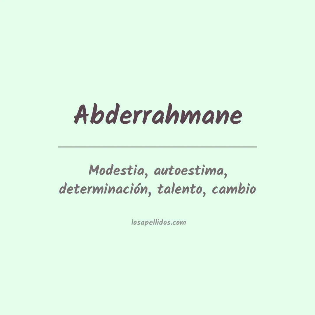 Apellido Abderrahmane