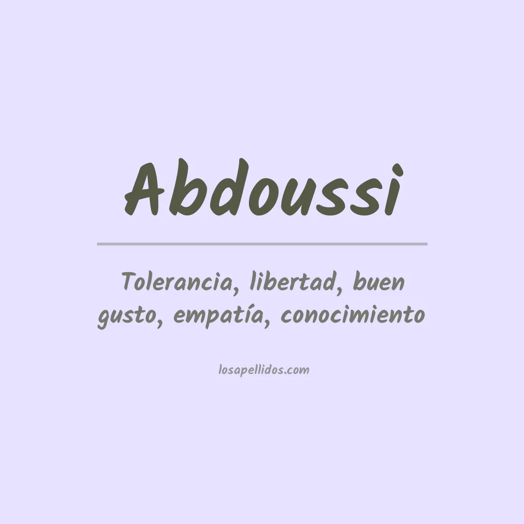 Apellido Abdoussi