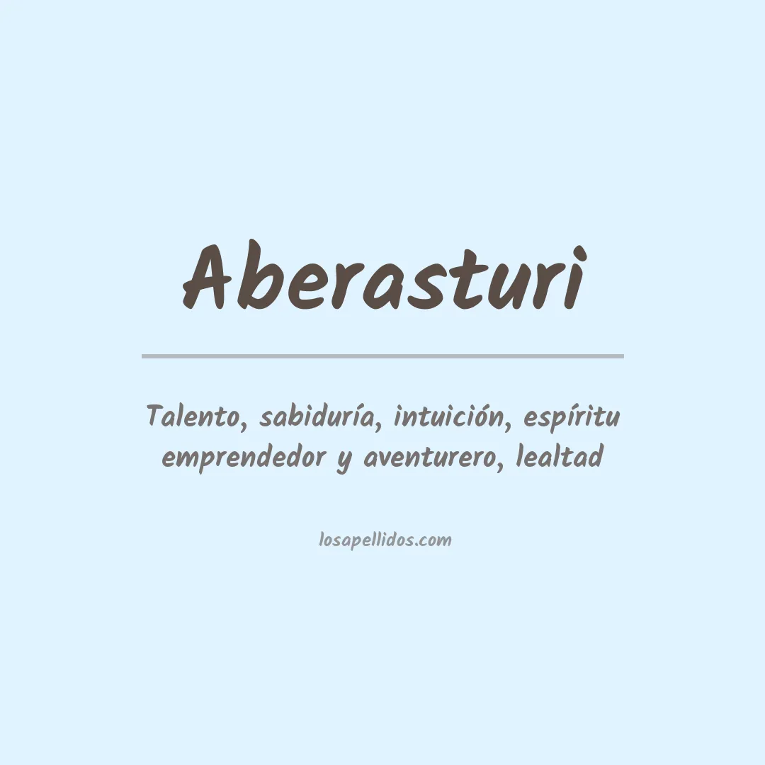 Significado del Apellido Aberasturi