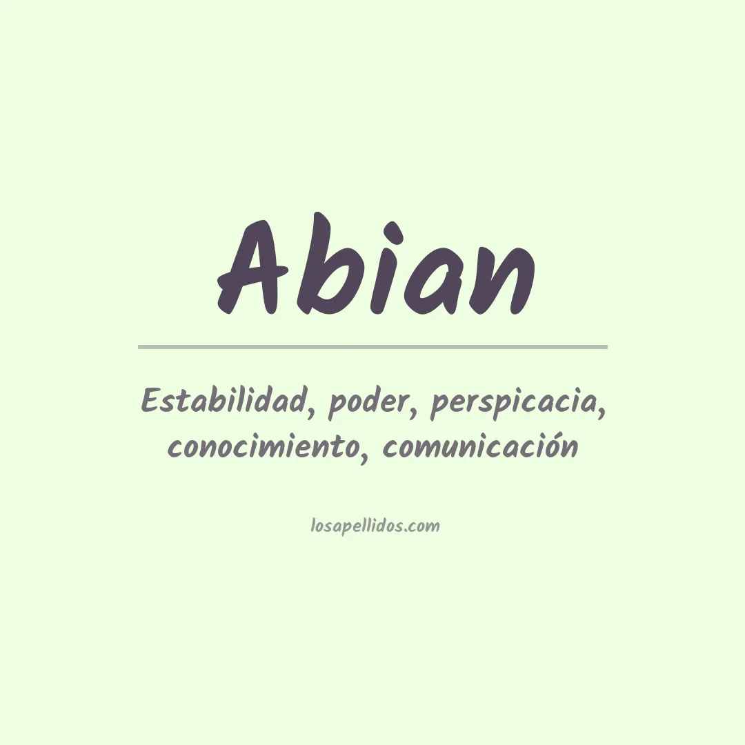 Apellido Abian