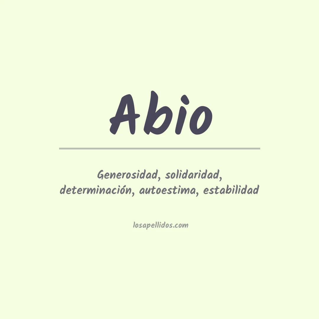 Apellido Abio