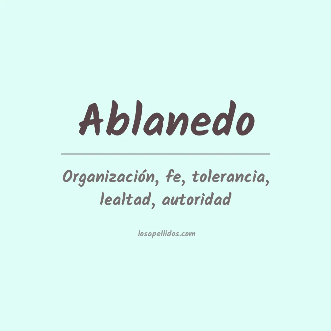 Apellido Ablanedo