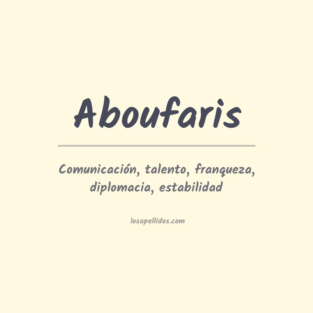 Apellido Aboufaris