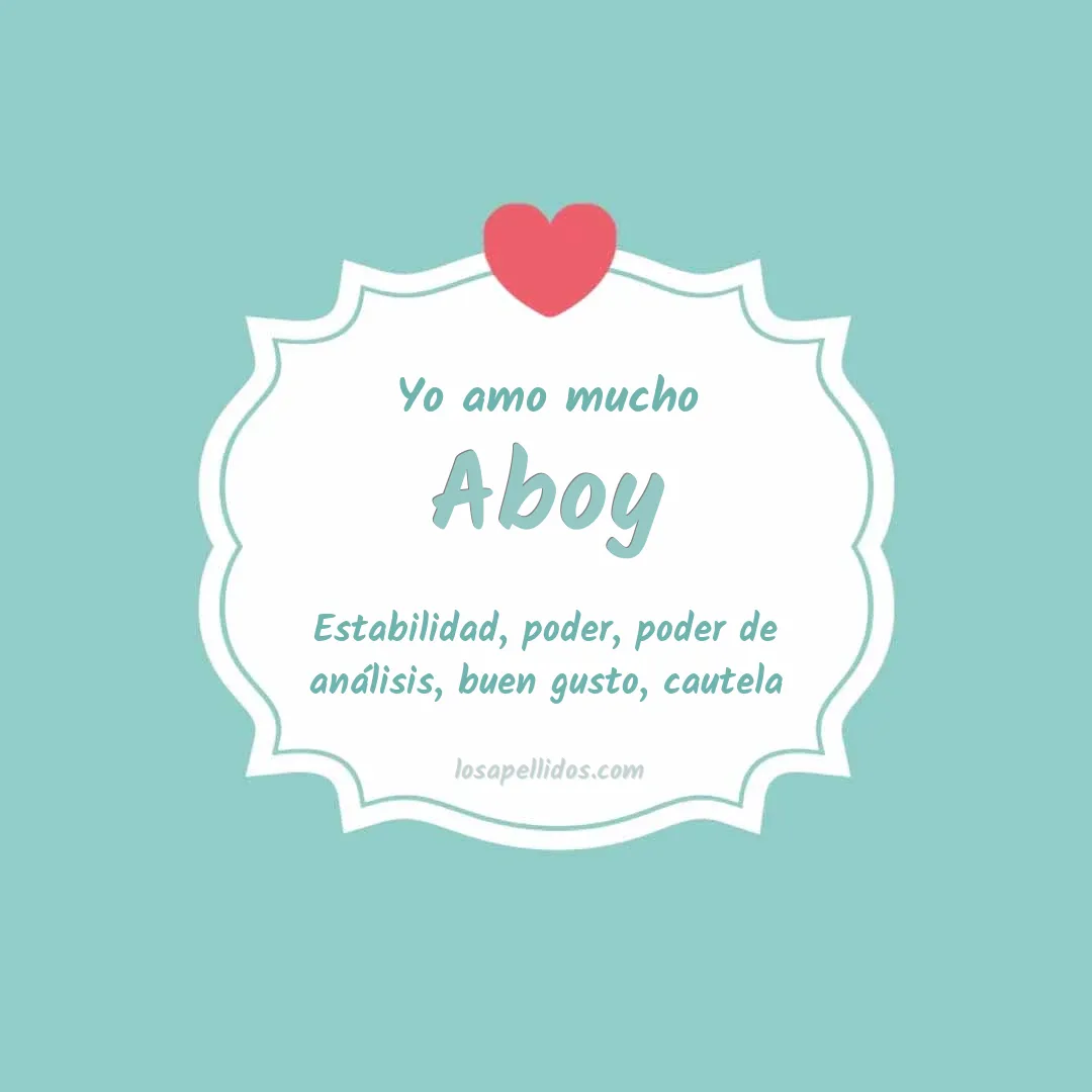 Yo amo mucho Aboy