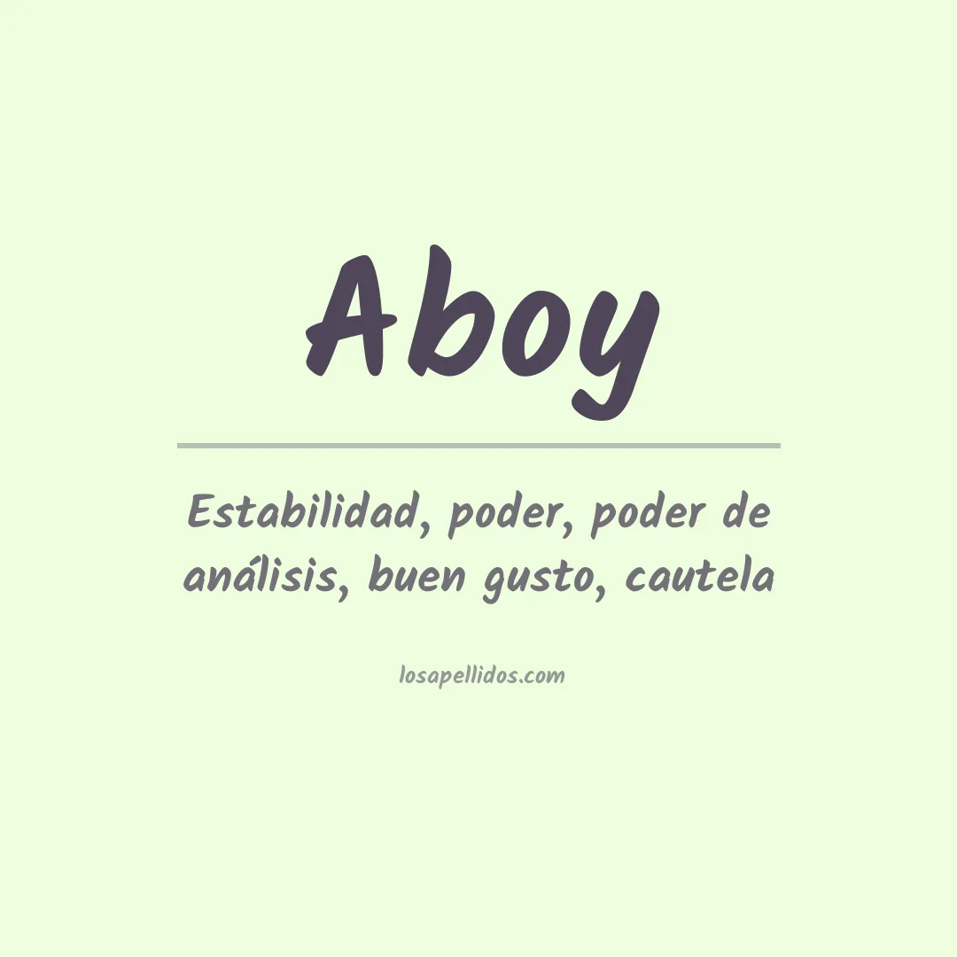 Apellido Aboy