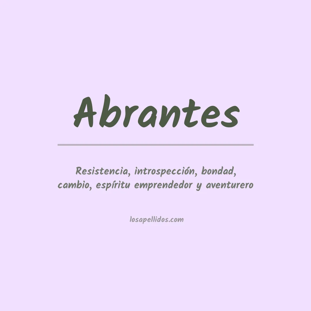 Apellido Abrantes
