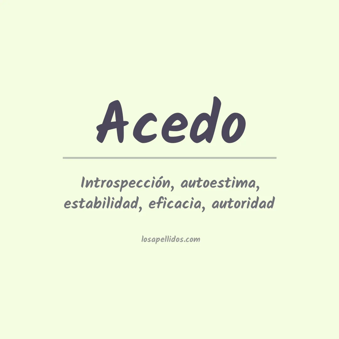 Apellido Acedo