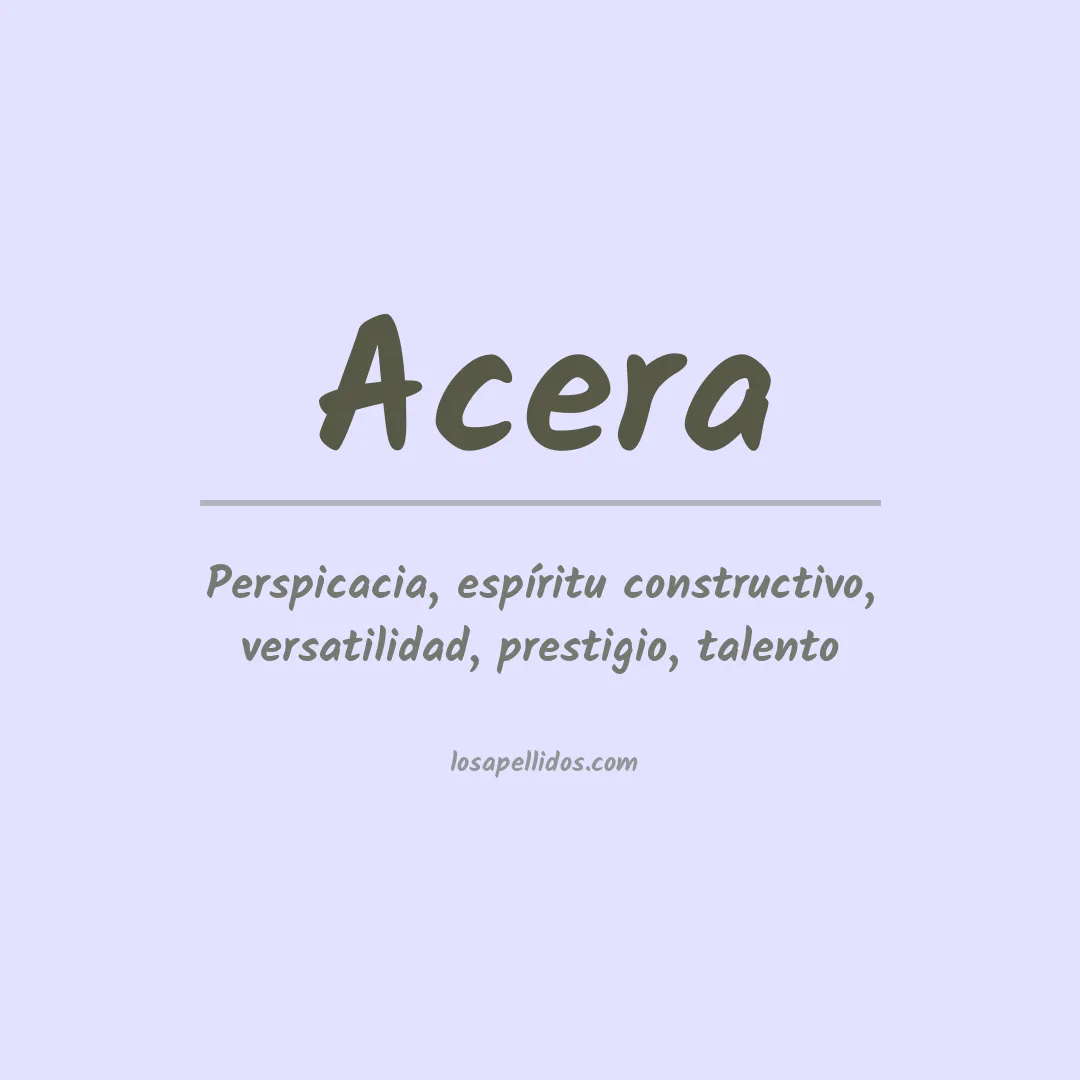 Apellido Acera