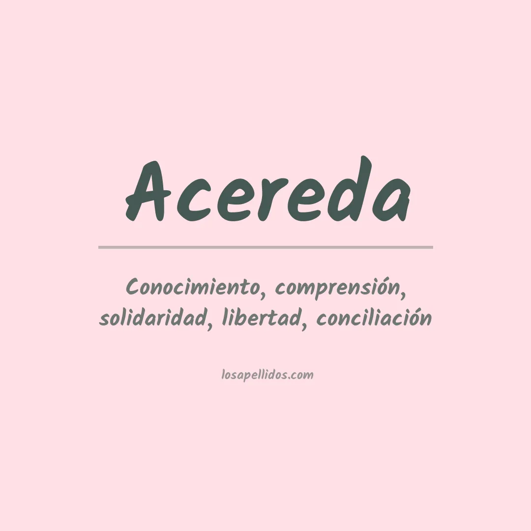 Significado del Apellido Acereda