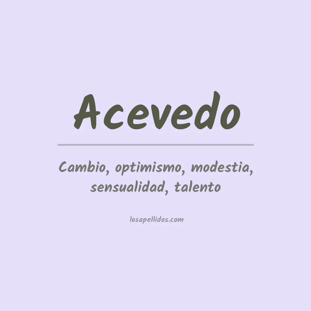 Apellido Acevedo