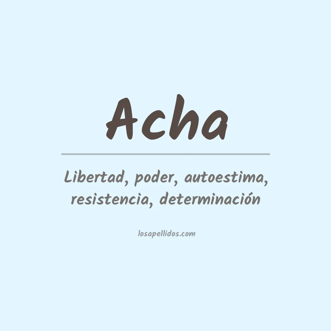 Apellido Acha