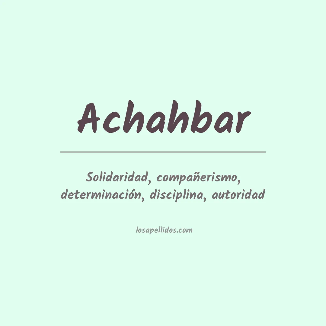 Apellido Achahbar