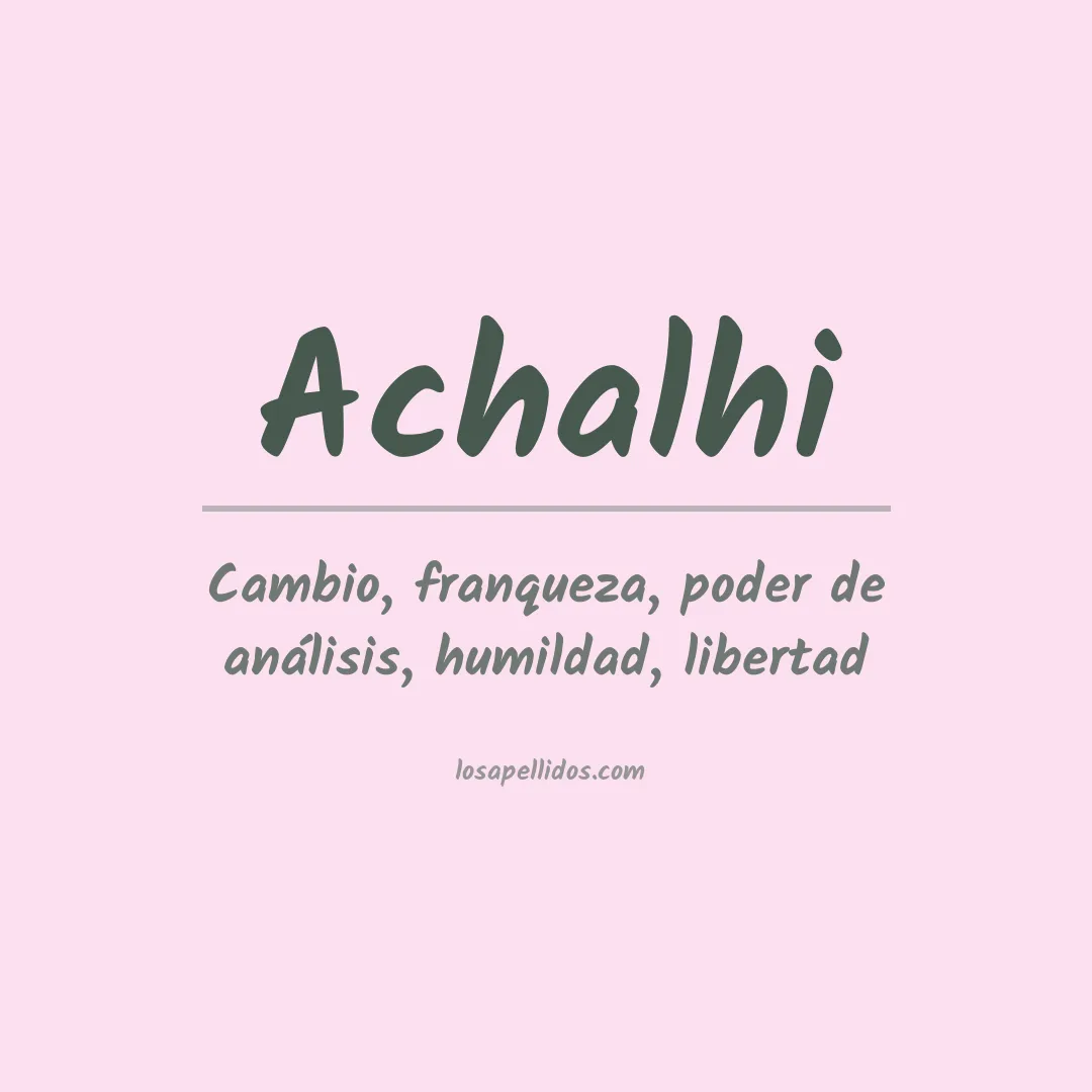 Apellido Achalhi