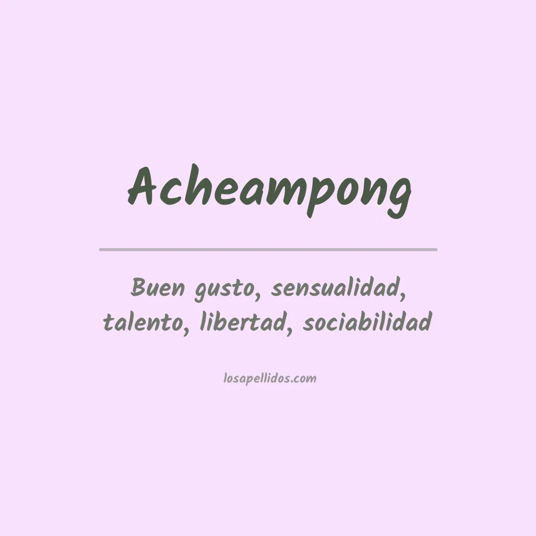 Apellido Acheampong