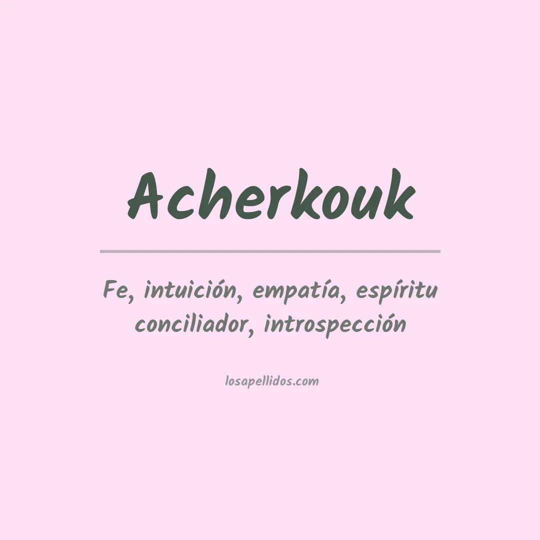 Apellido Acherkouk