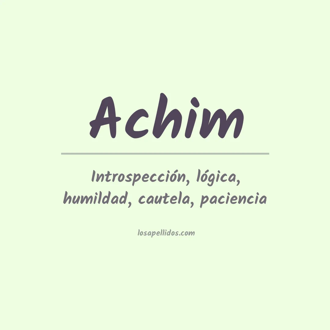 Apellido Achim