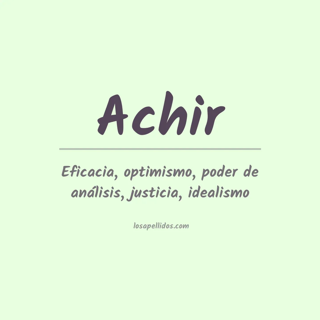 Apellido Achir