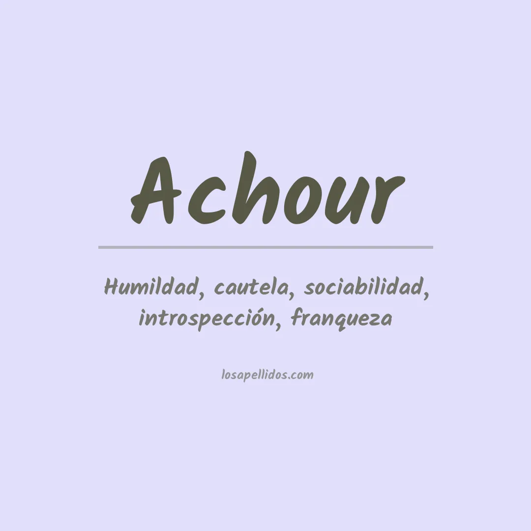 Apellido Achour