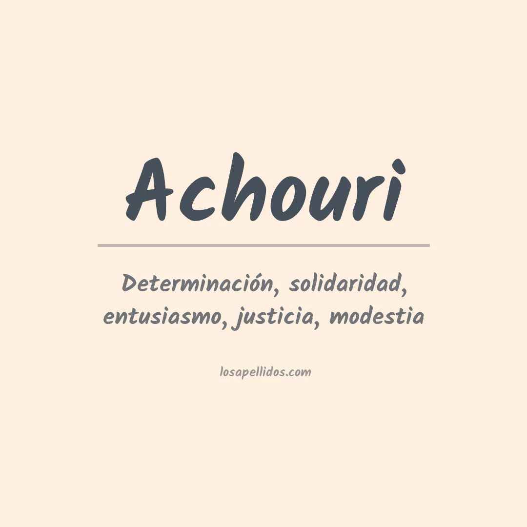 Apellido Achouri