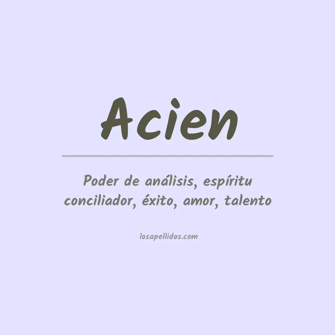 Apellido Acien