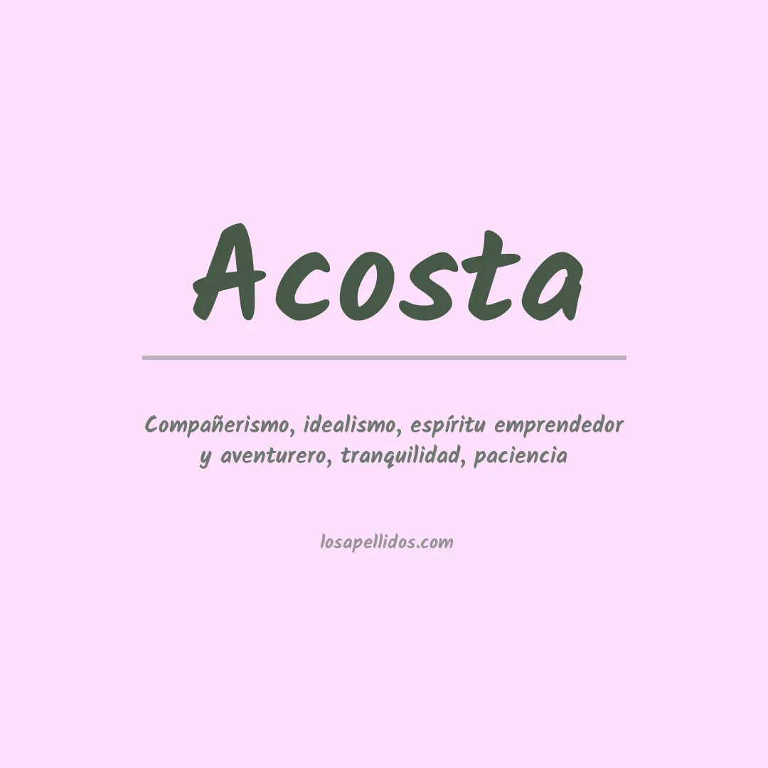 Apellido Acosta