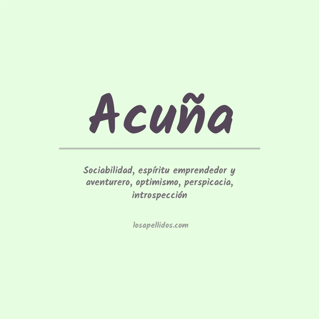 Apellido Acuña