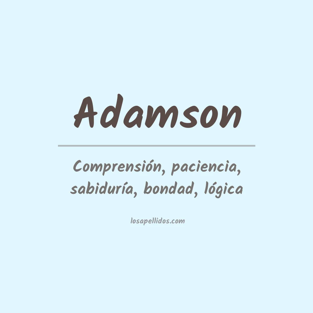 Apellido Adamson