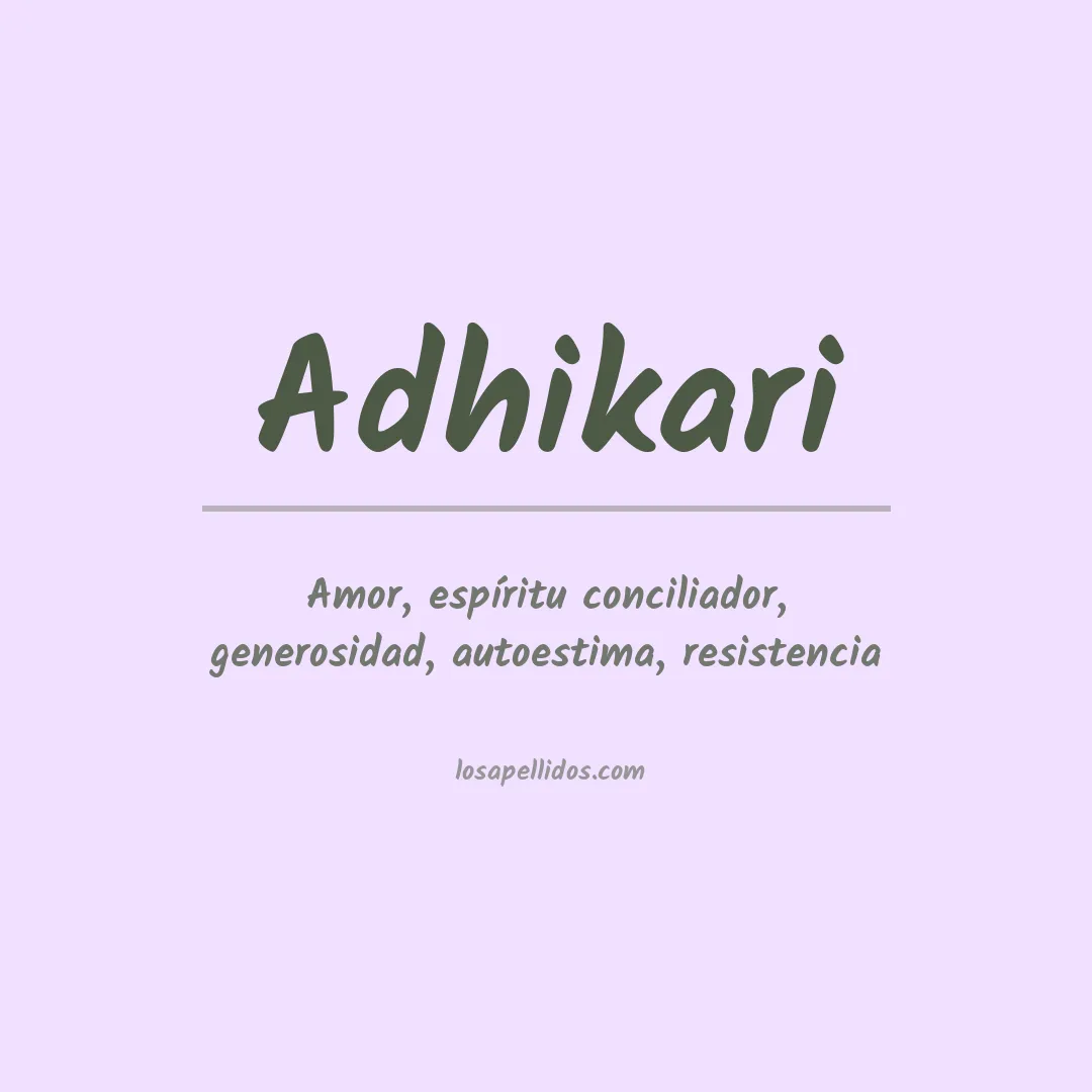 Apellido Adhikari