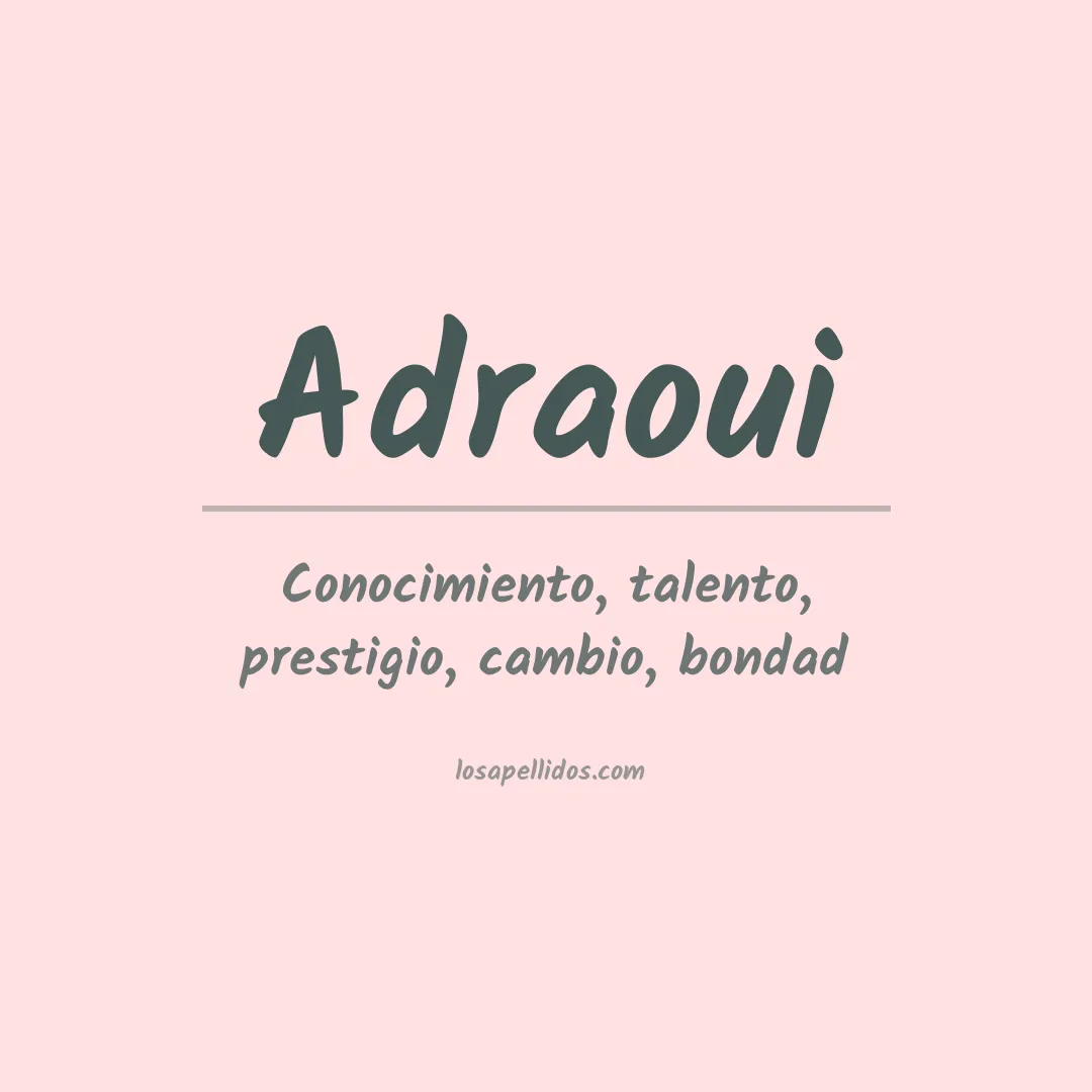 Apellido Adraoui