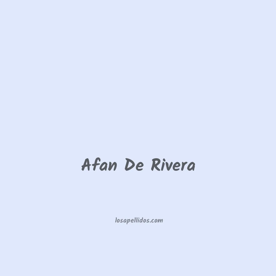 Afan de rivera en chino