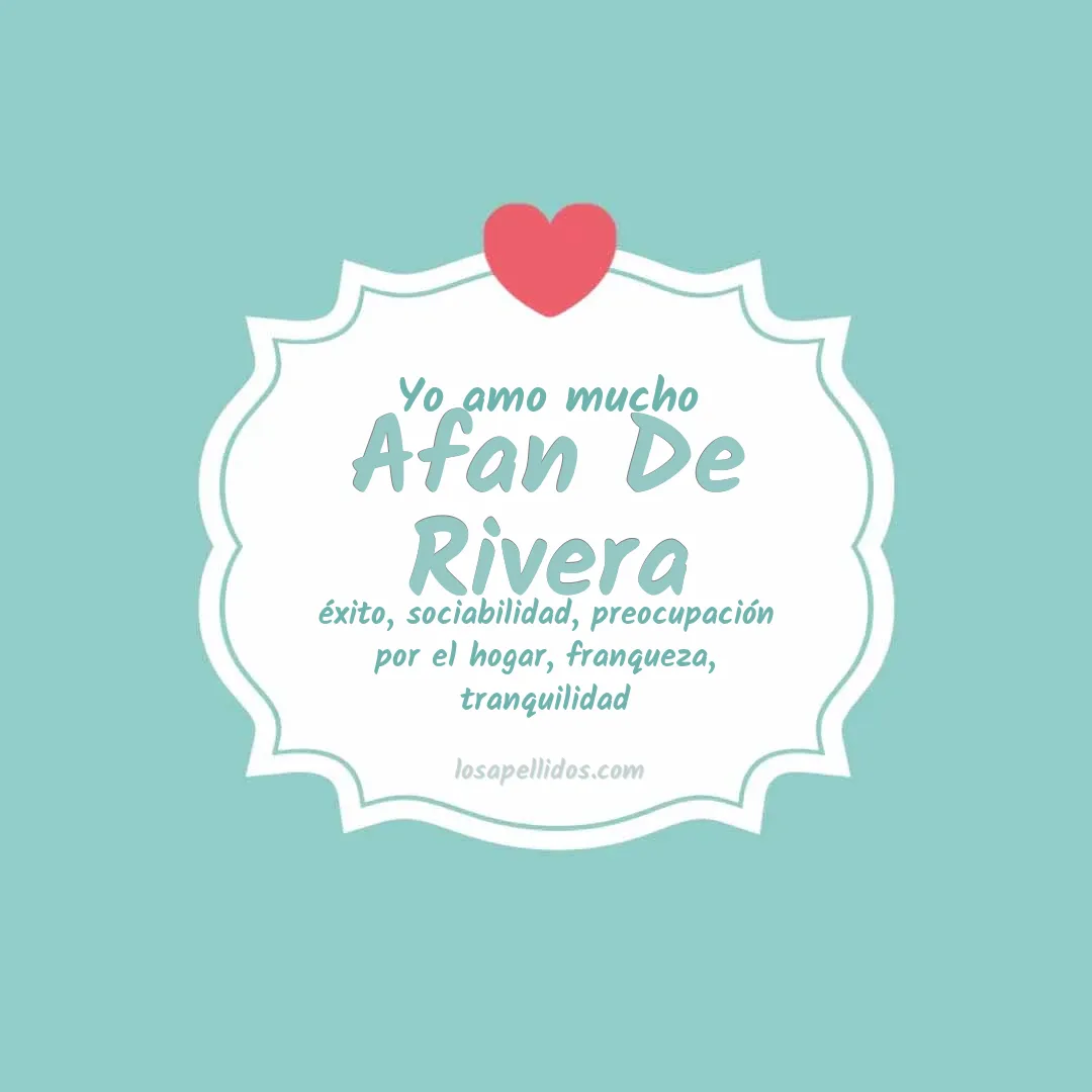 Yo amo mucho Afan de rivera