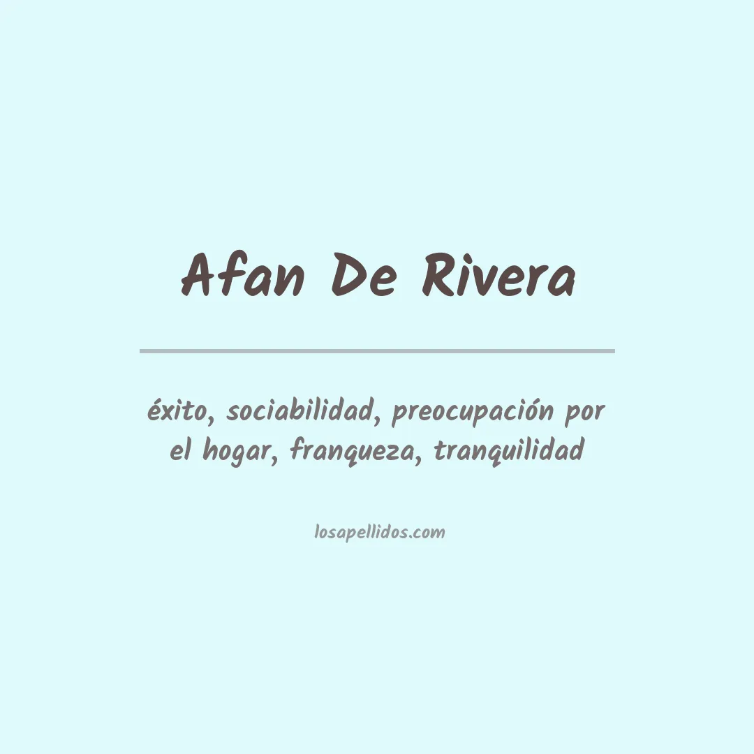Apellido Afan de rivera