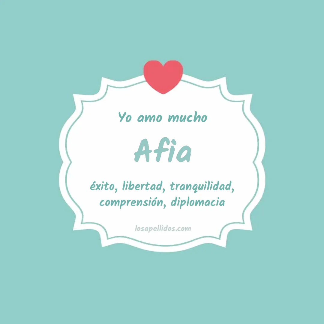 Yo amo mucho Afia