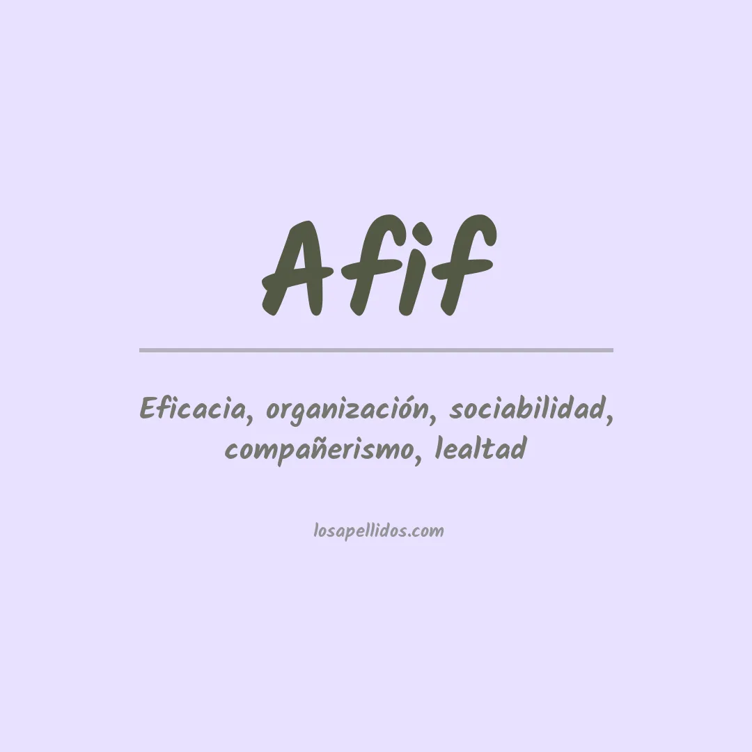 Apellido Afif