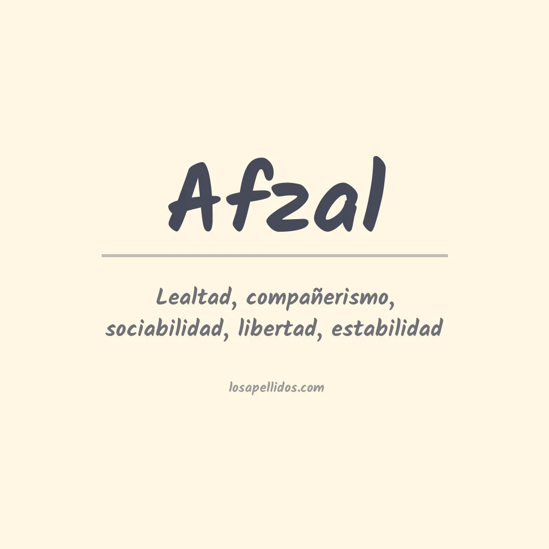 Significado del Apellido Afzal