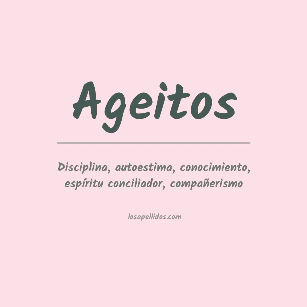 Significado del Apellido Ageitos