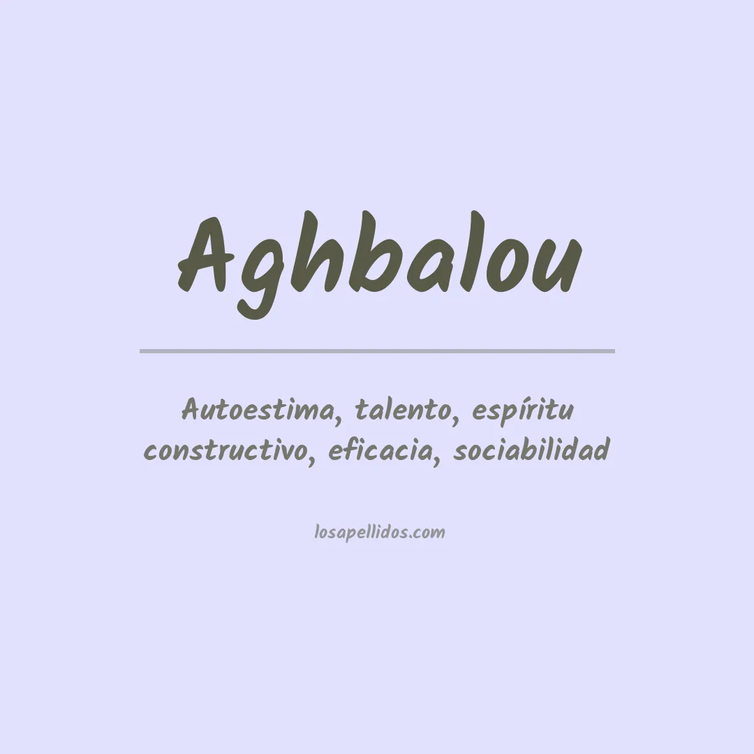 Apellido Aghbalou