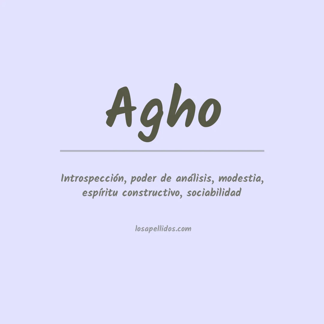 Apellido Agho