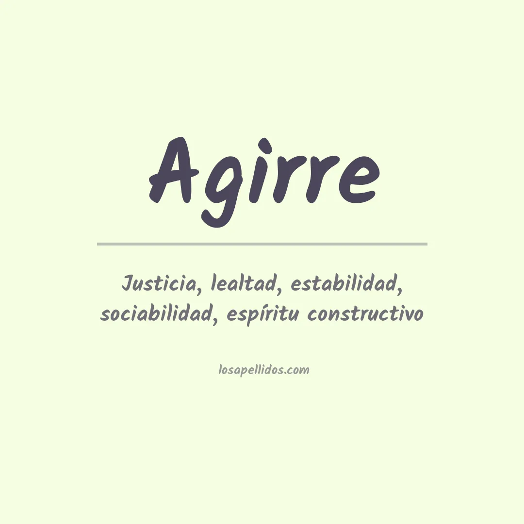 Apellido Agirre