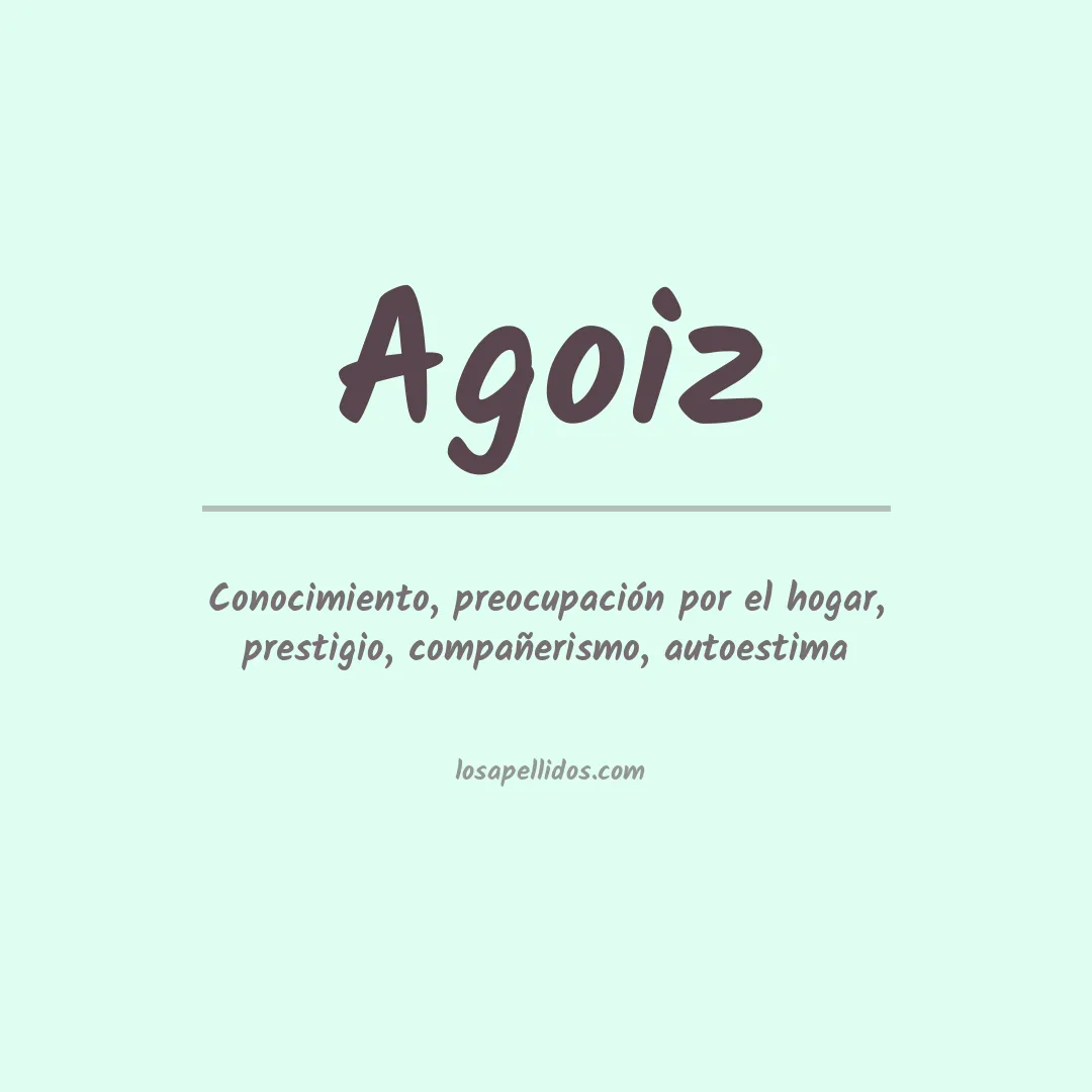 Significado del Apellido Agoiz