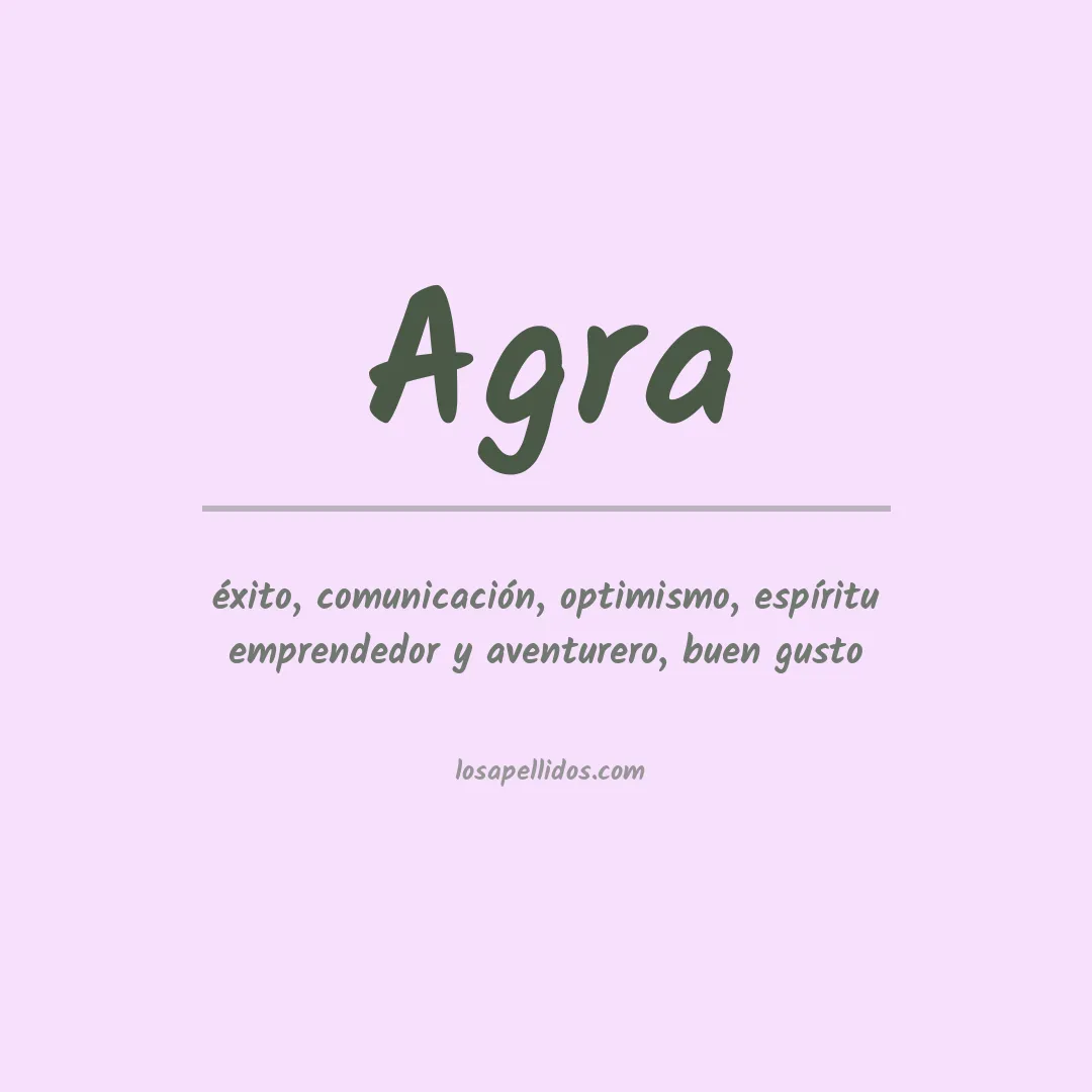 Apellido Agra