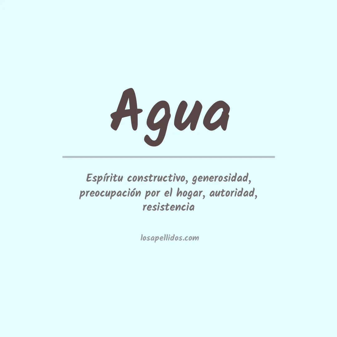 Apellido Agua